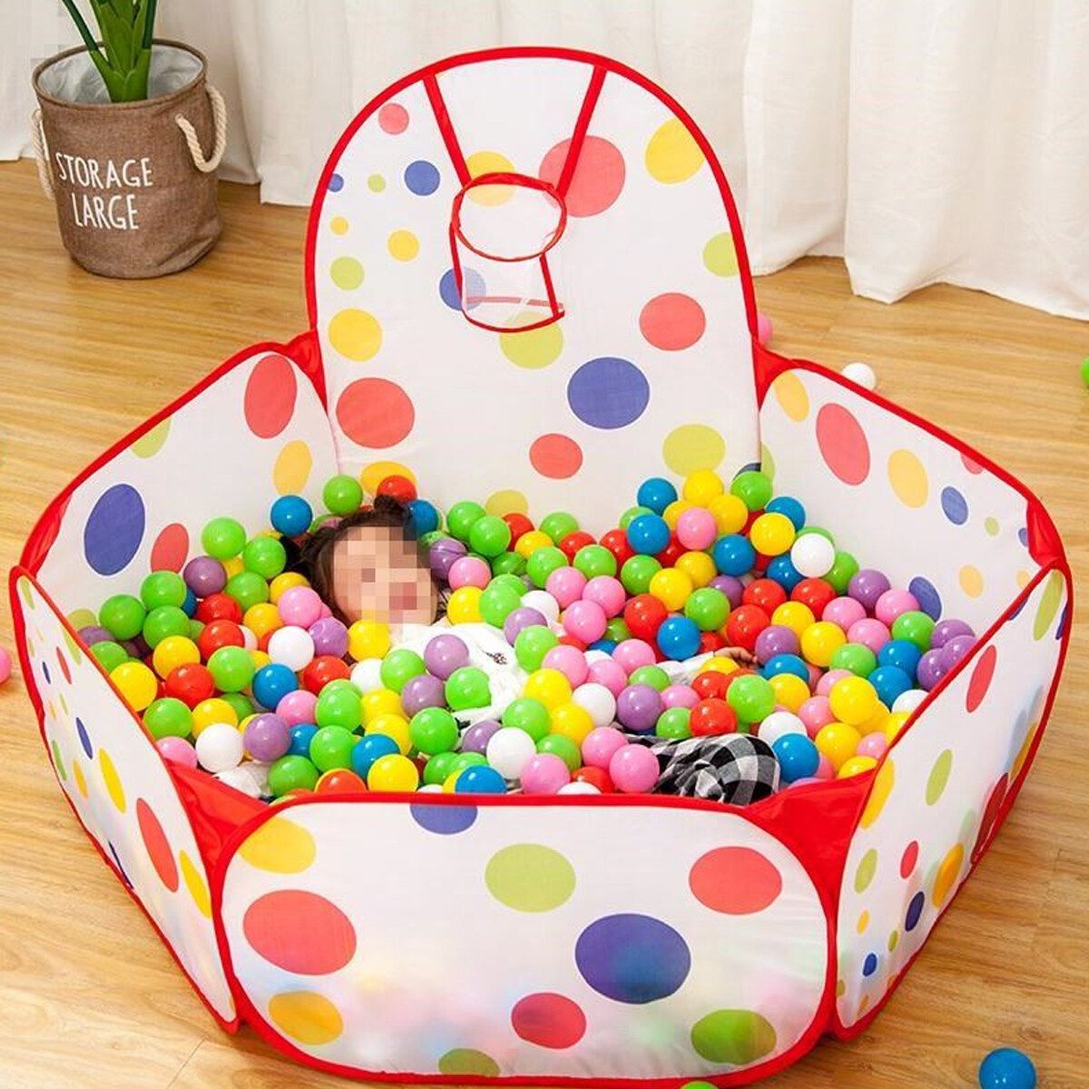 Foldable Basketball Pool Baby Game Tent Ball Pool Play Mat Pool 150cm