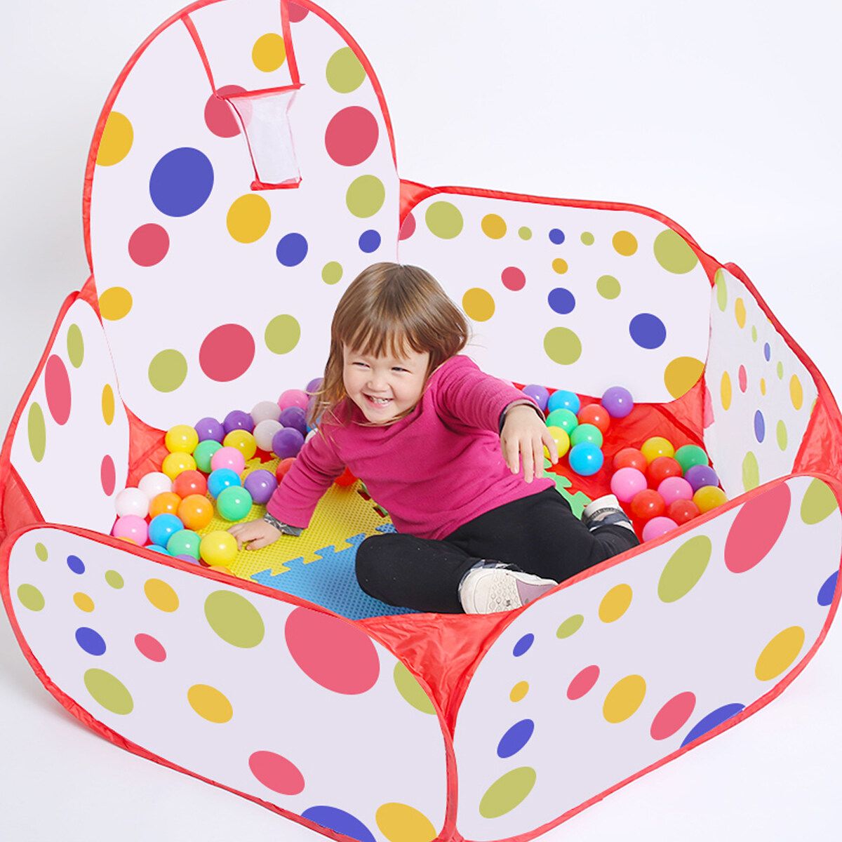 Foldable Basketball Pool Baby Game Tent Ball Pool Play Mat Pool 150cm