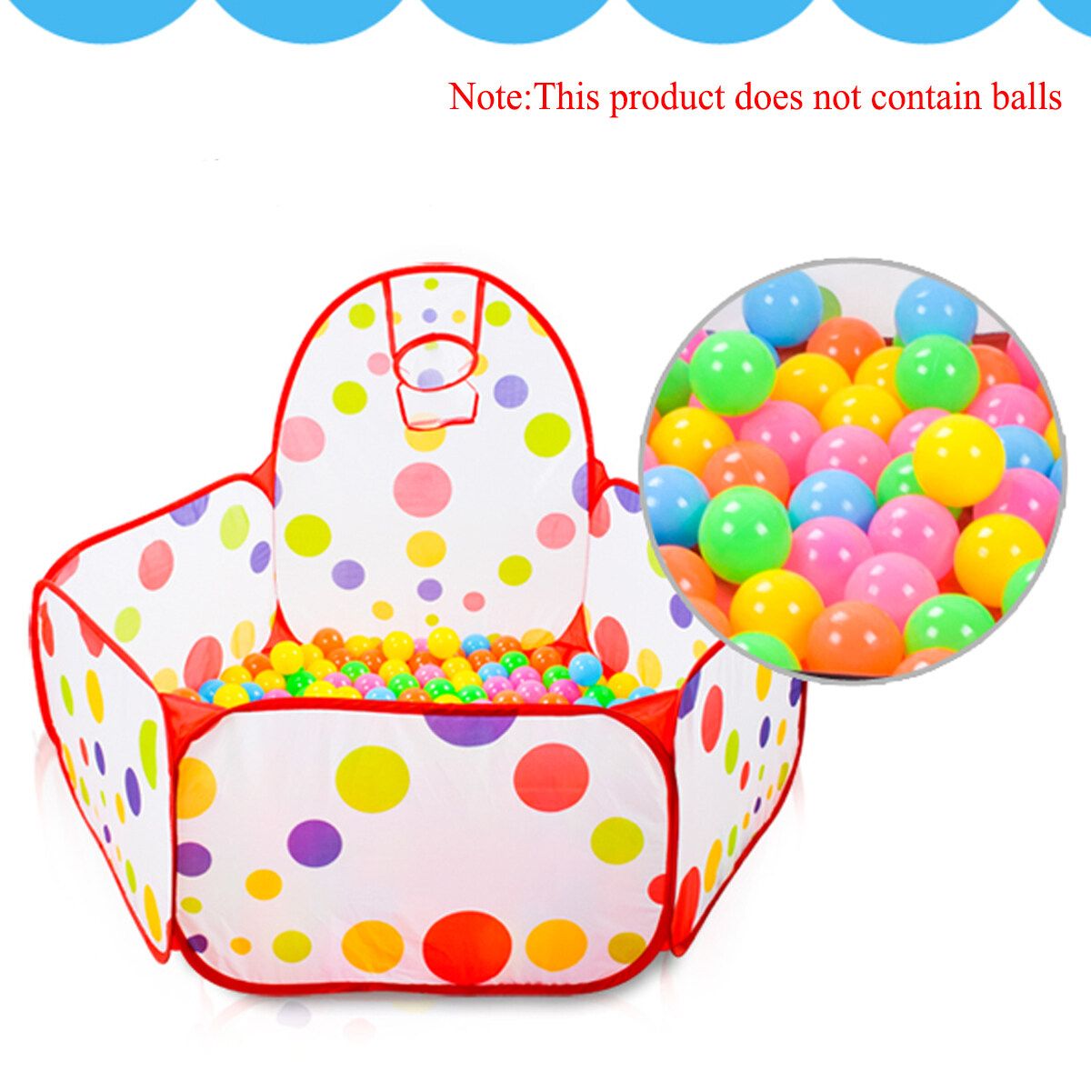 Foldable Basketball Pool Baby Game Tent Ball Pool Play Mat Pool 150cm