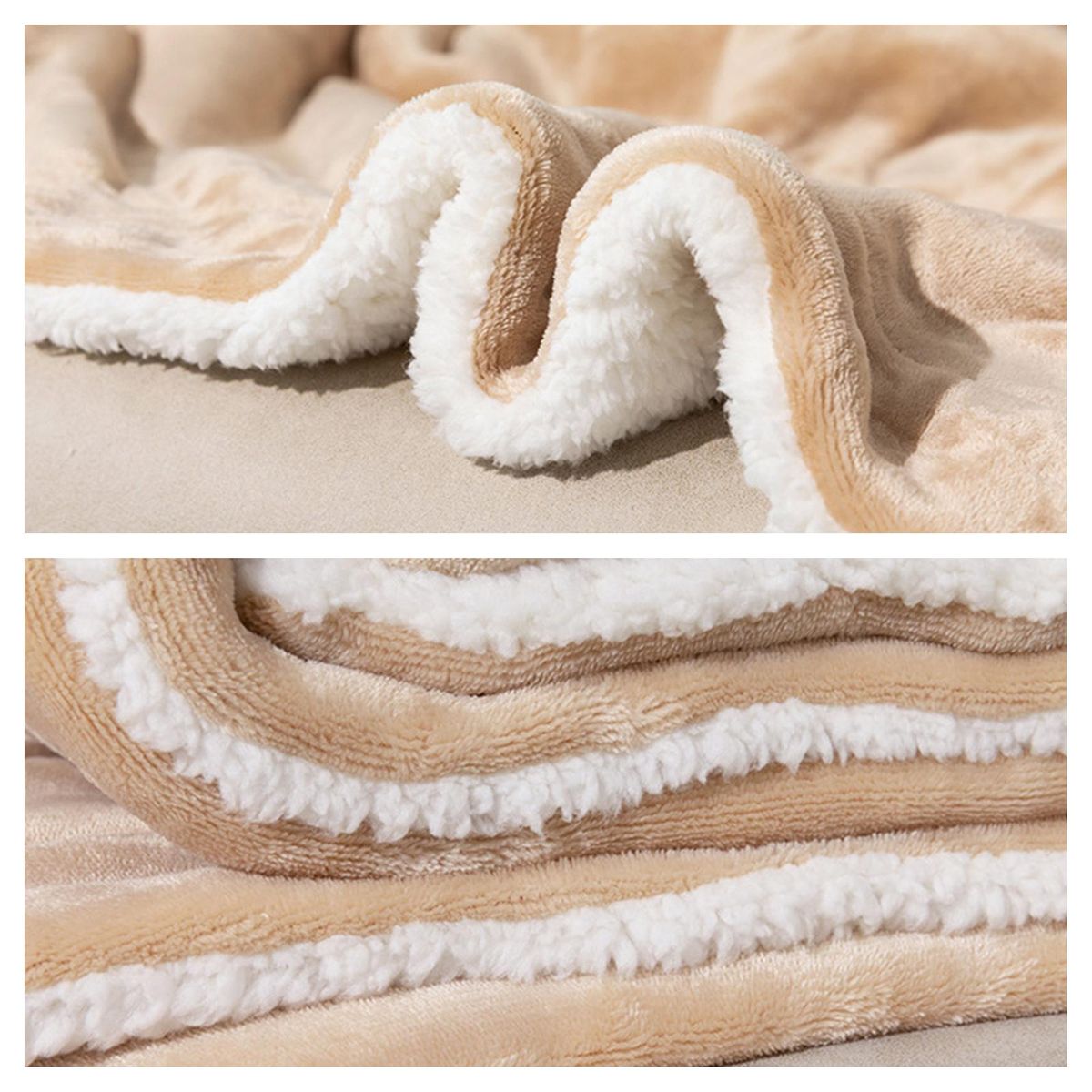 Winter Blanket Office Dorm Warm Napping Throw Blanket Camel
