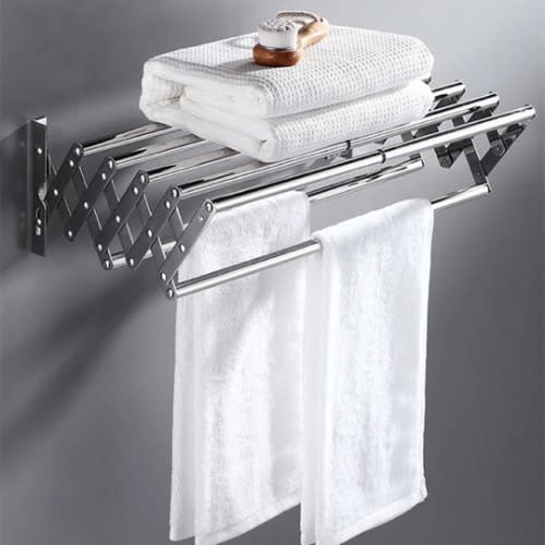 Stainless Steel Wall Mount Expandable Towel Rack