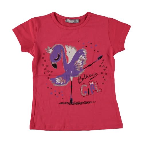 Ballerina Girl T-shirt - Fuchsia Pink