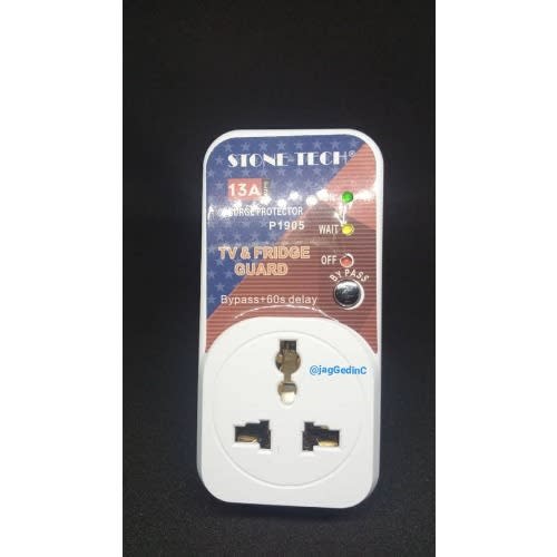 Stone-tech Fridge Surge Protector 13a With Light Indicators & Free Pen