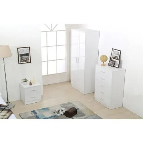 Bedroom Storage Sets - White -3 Pieces