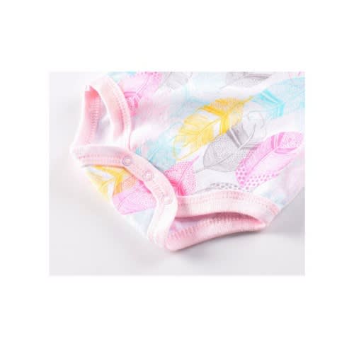 4Pcs Newborn Baby Girl Clothes Outfits -Bodysuit+Ruffle Pants+Socks+Bib