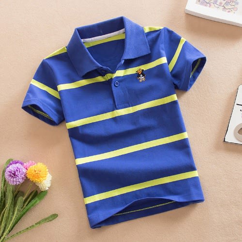Stripe Polo Shirts - Blue