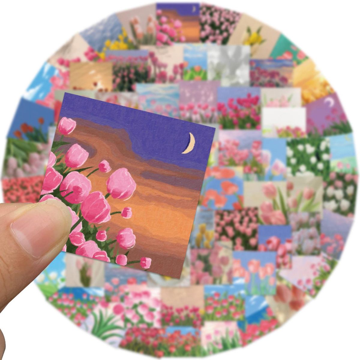 69x Flowers Stickers DIY Guitar Skateboard Water Bottles Cartoon