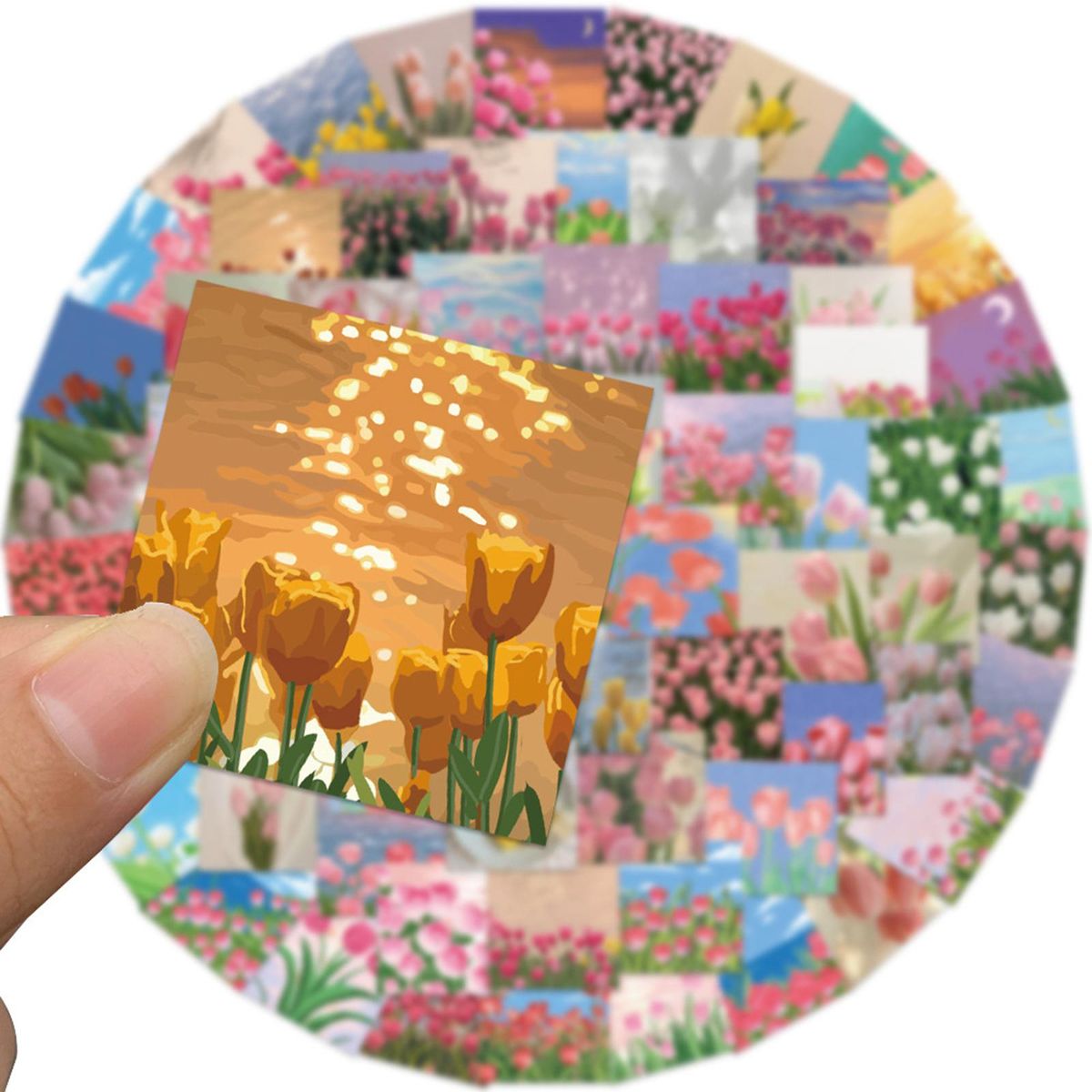 69x Flowers Stickers DIY Guitar Skateboard Water Bottles Cartoon