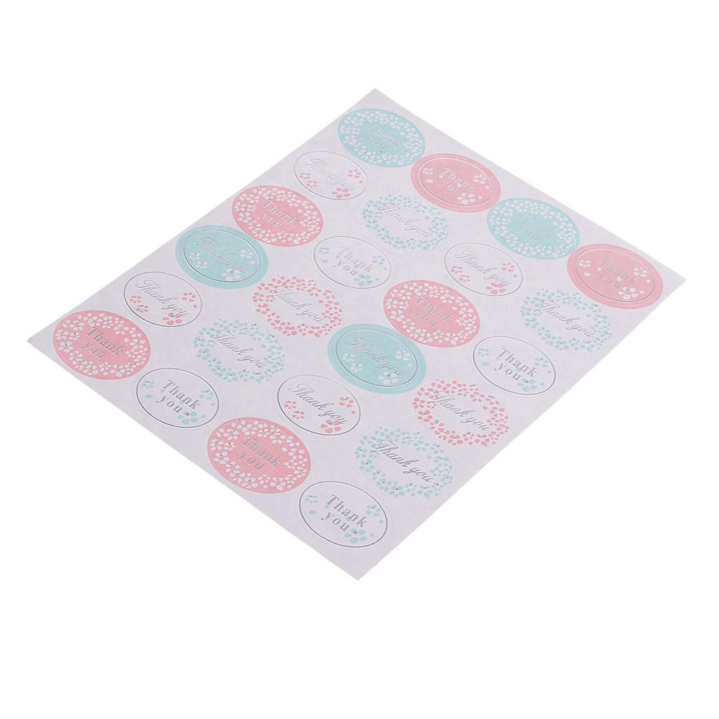 10 Sheets Labels Thank You Stickers Seals Bakery Wedding Decor Tags