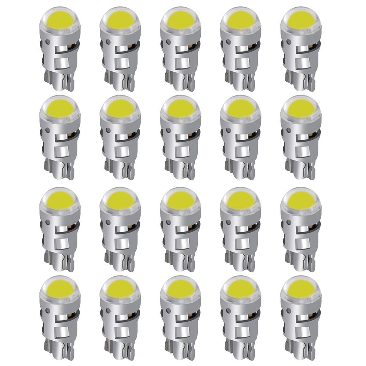 20Pcs T10 W5W 194 168 LED Car Clearance Backup-White