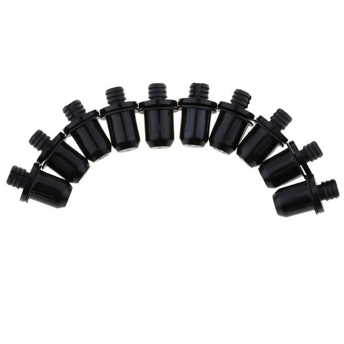 10Piece Black Plastic Push Rivet Trim Panel Fastener Clips Sets 039