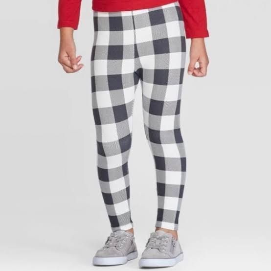Cream Buffalo Checkered Leggings
