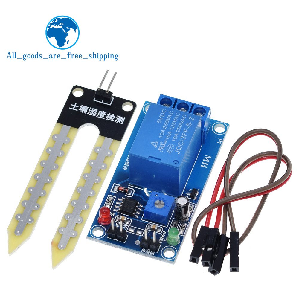TZT  DC 5V 12V Soil Moisture Sensor Relay Control Module Automatic Watering Of The Humidity Starting Switch For Aduino-5V