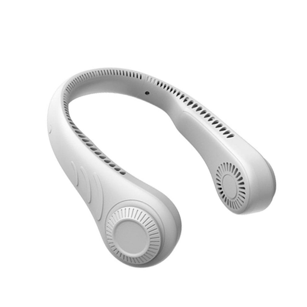 Hanging Ne K Fan  Less Fan Ne Kband Leafless Fan USB Mini Ne Kla E Fan-white