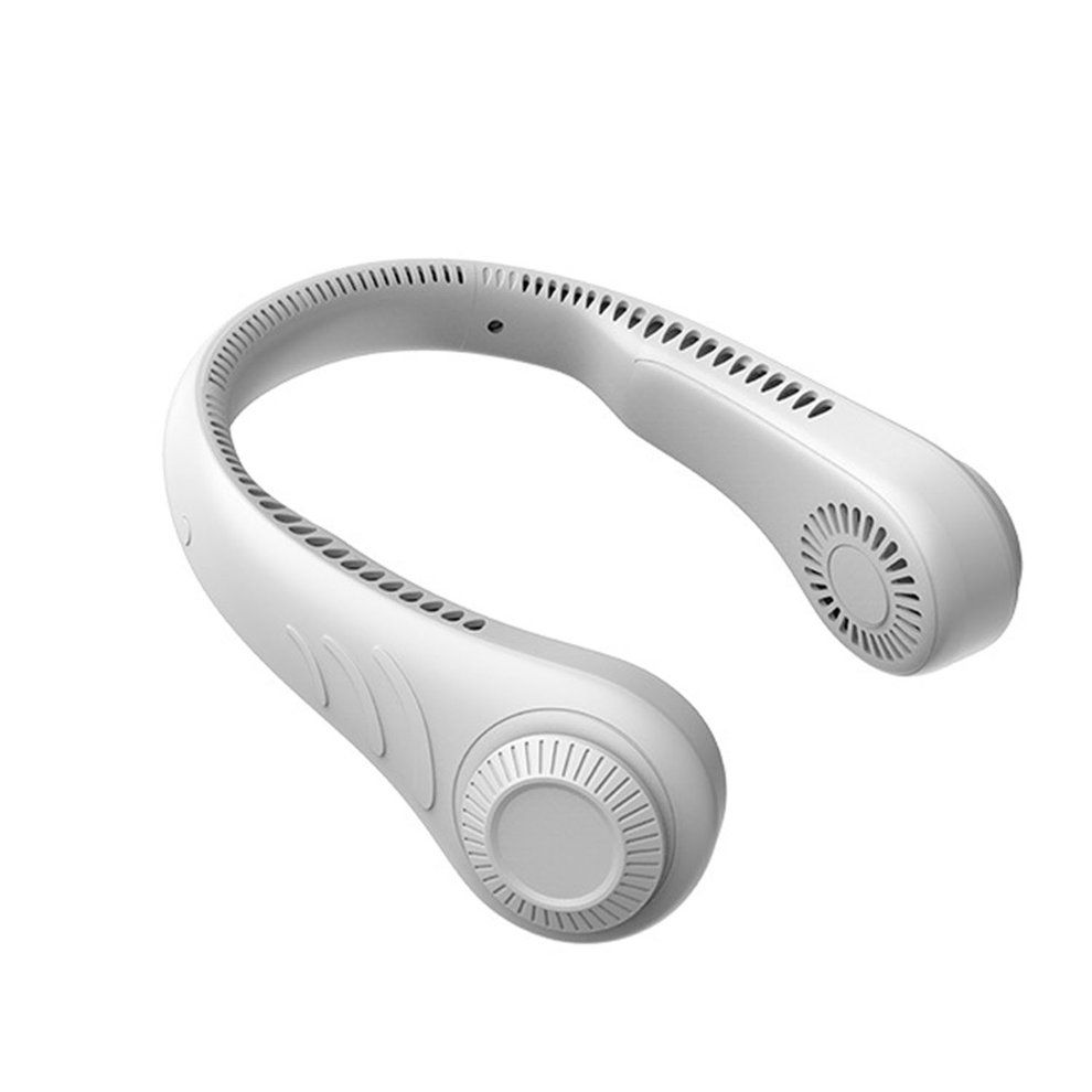 Hanging Ne K Fan  Less Fan Ne Kband Leafless Fan USB Mini Ne Kla E Fan-white