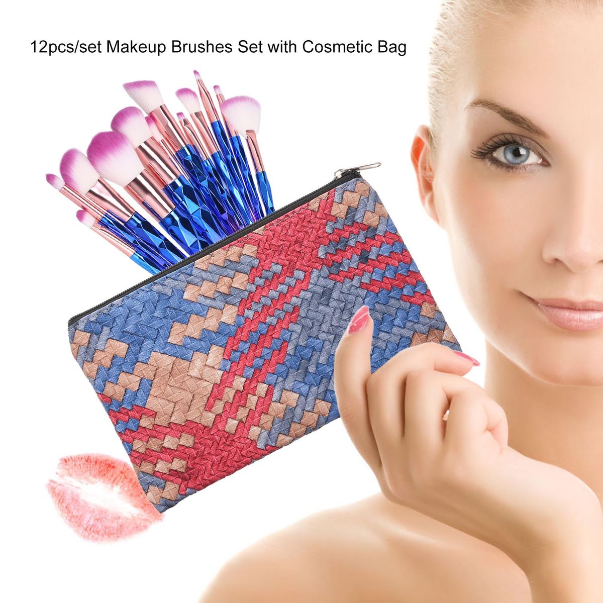 12pcs/set Makeup Brushes Set Diamond Handle Foundation