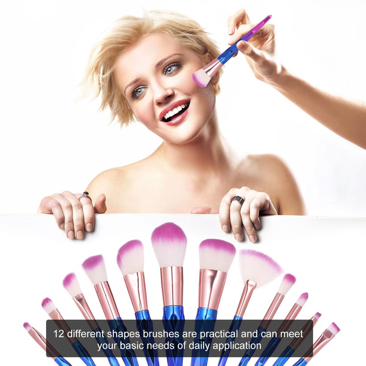 12pcs/set Makeup Brushes Set Diamond Handle Foundation