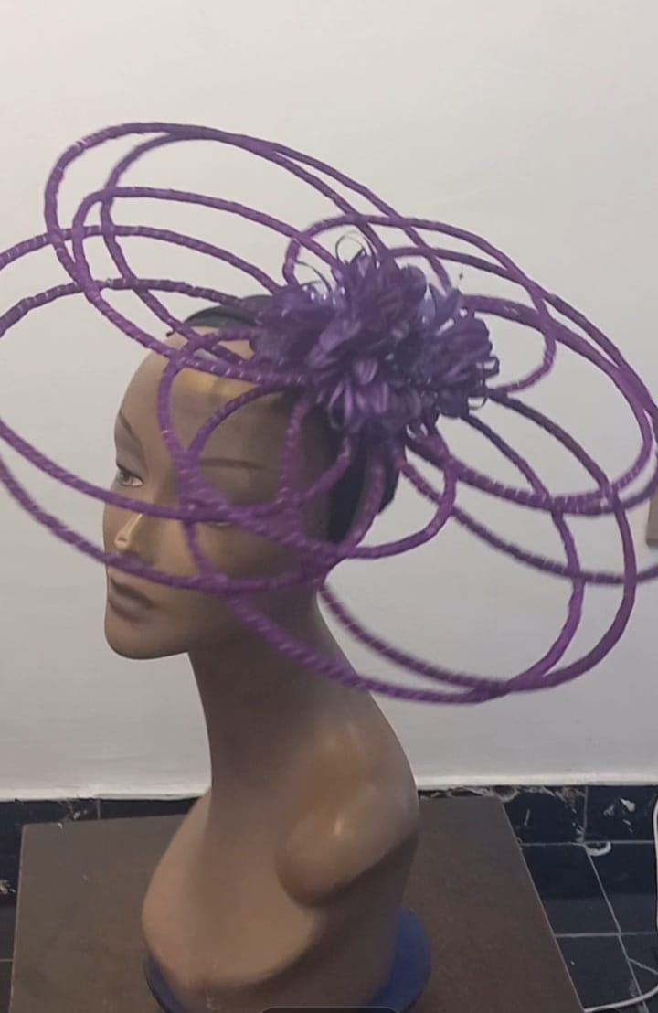 Spiral Purple Fascinator