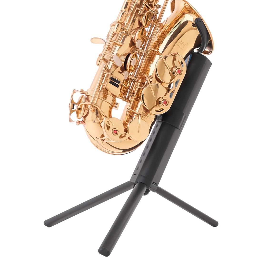 Portable Foldable Sax Holder Stand with Metal Leg Base