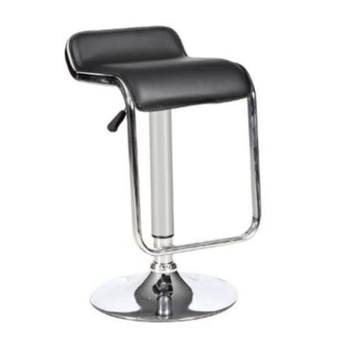Bent Design Bar Stool With Adjustable Height - Black
