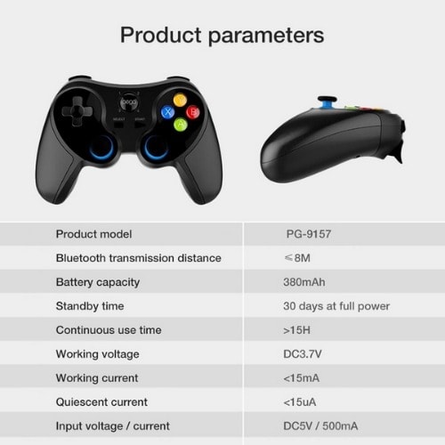 Wireless Gamepad With Smartphone Holder