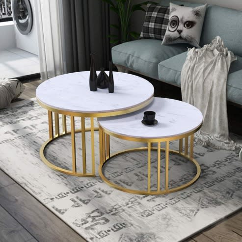 Gold Metal Coffee Table