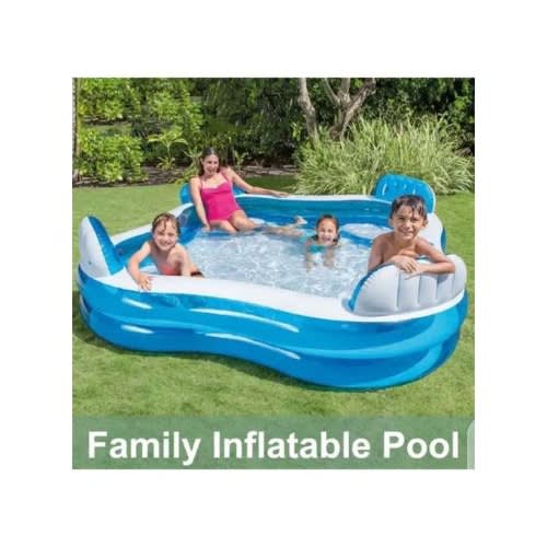 Inflatable Swimming Pool- Family Size - 2.29 X 2.29m X 66cm