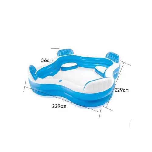 Inflatable Swimming Pool- Family Size - 2.29 X 2.29m X 66cm