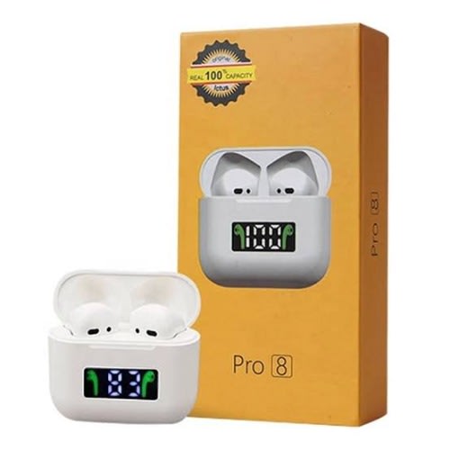 Pro 8 Wireless Headset With Led Display Earphones