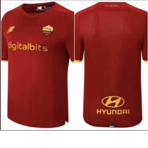 Men's Official As Roma Fc Home Jersey Red