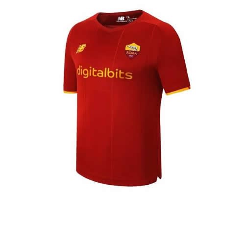 Men's Official As Roma Fc Home Jersey Red