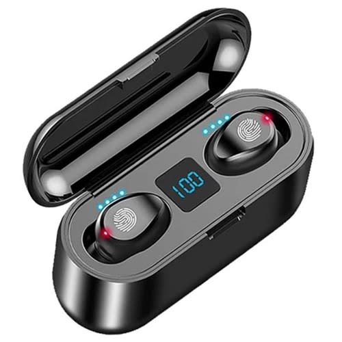F9 Tws Wireless Bluetooth Headset With Power Bank- Black
