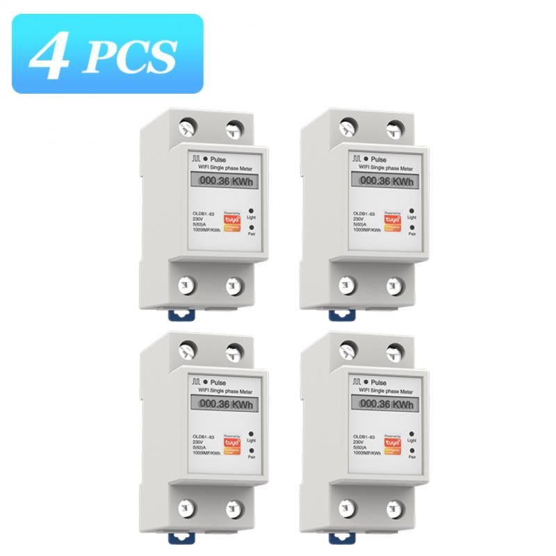 Tuya WiFi Smart Metering Energy Meter 110-286V Smart Life APP Din Rail Single-phase Smart Metering Switch Power Consumption Hot