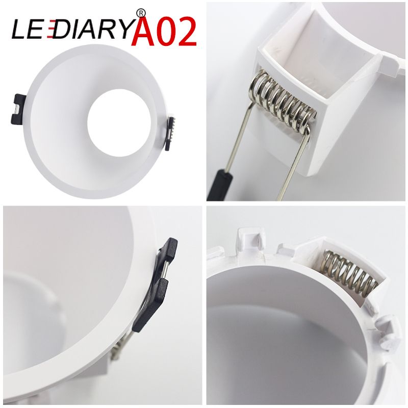 LEDIARY New MR16 GU10 Downlight Frame White Frosted Plastic