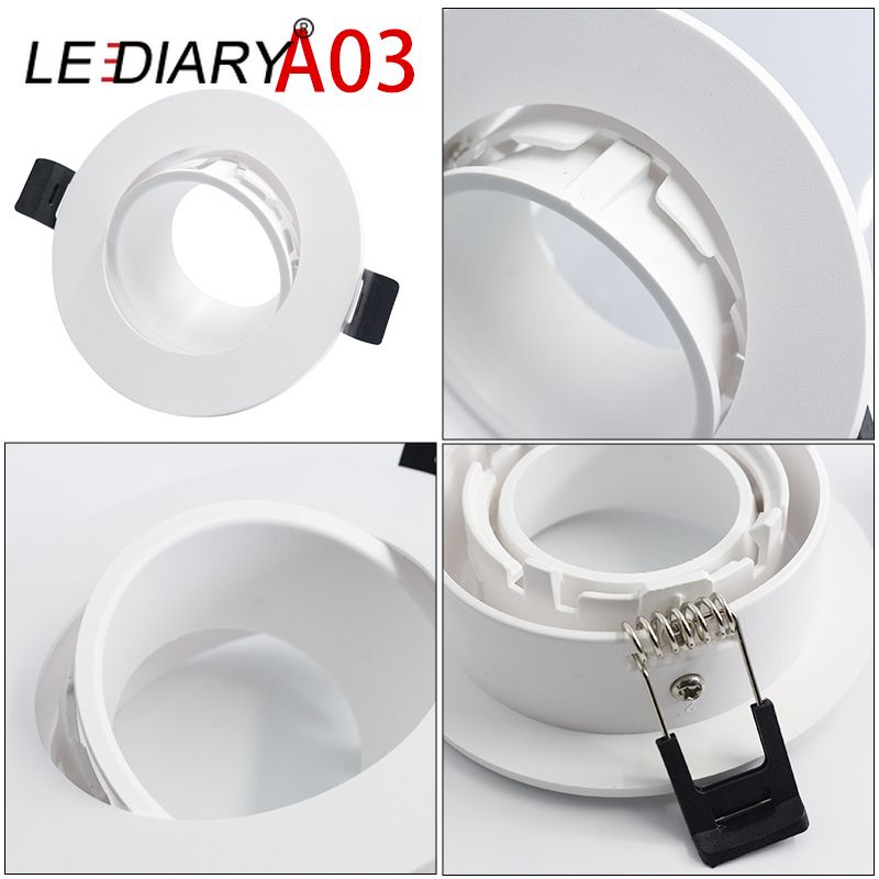LEDIARY New MR16 GU10 Downlight Frame White Frosted Plastic
