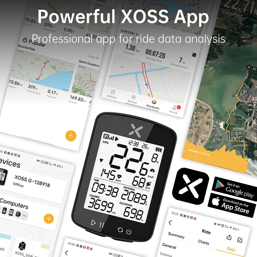 Bike Computer Wireless GPS Cycling Speedometer Roadbike MTB