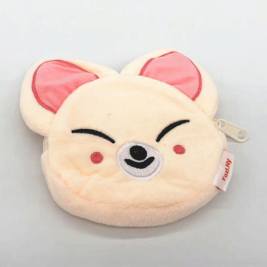 Kpop Merch Stray Kids SKZOO Cartoon Animal Plush Coin  Korean Cute Mini Purses For Women Girls Credit ID Card Holder Wallet