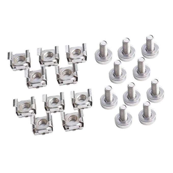 10pc M6x16mm Carbon Steel Cage Nuts W Screws Washers For Server Rack