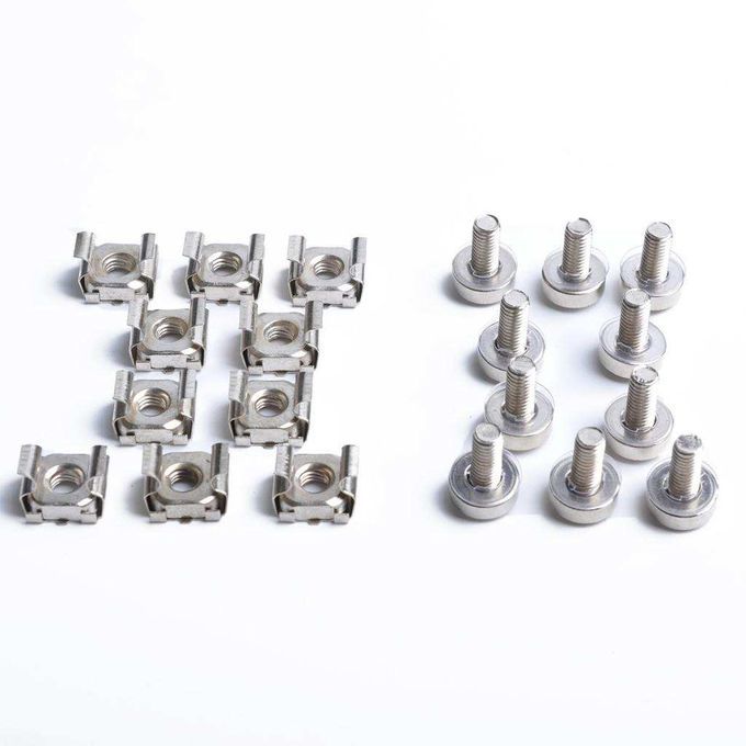 10pc M6x16mm Carbon Steel Cage Nuts W Screws Washers For Server Rack
