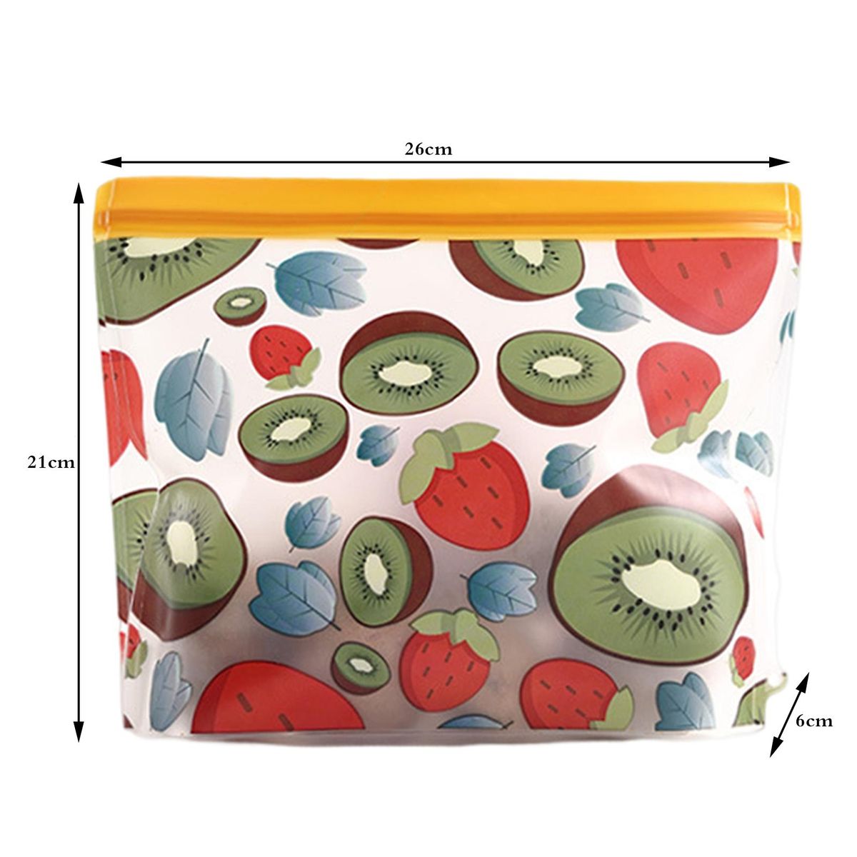 Food Storage Container Food Grade Gallon Freezer Bag Orange