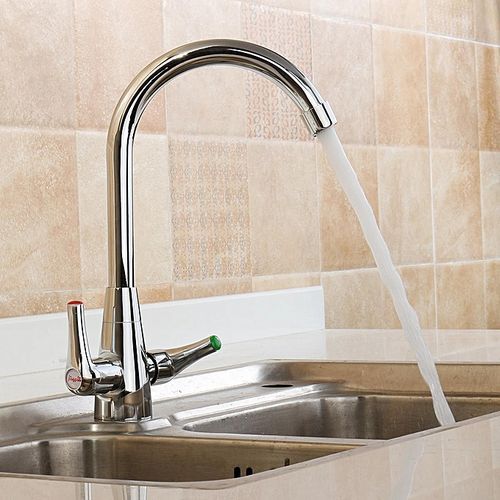 Spring Chrome Twin Handle Swivel Kitchen Faucet Mixer Tap With Sprayer Sink