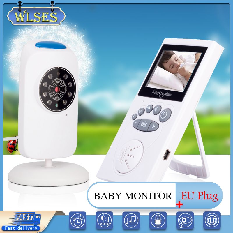 Wireless Baby Monitor Two-Way Audio Monitor Walkie Phone Alarm With Night Light Music Kids Babysitt