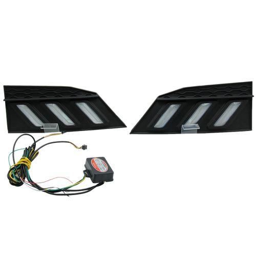 2Pcs For Honda Civic 2019 With Yellow And Blue Daytime