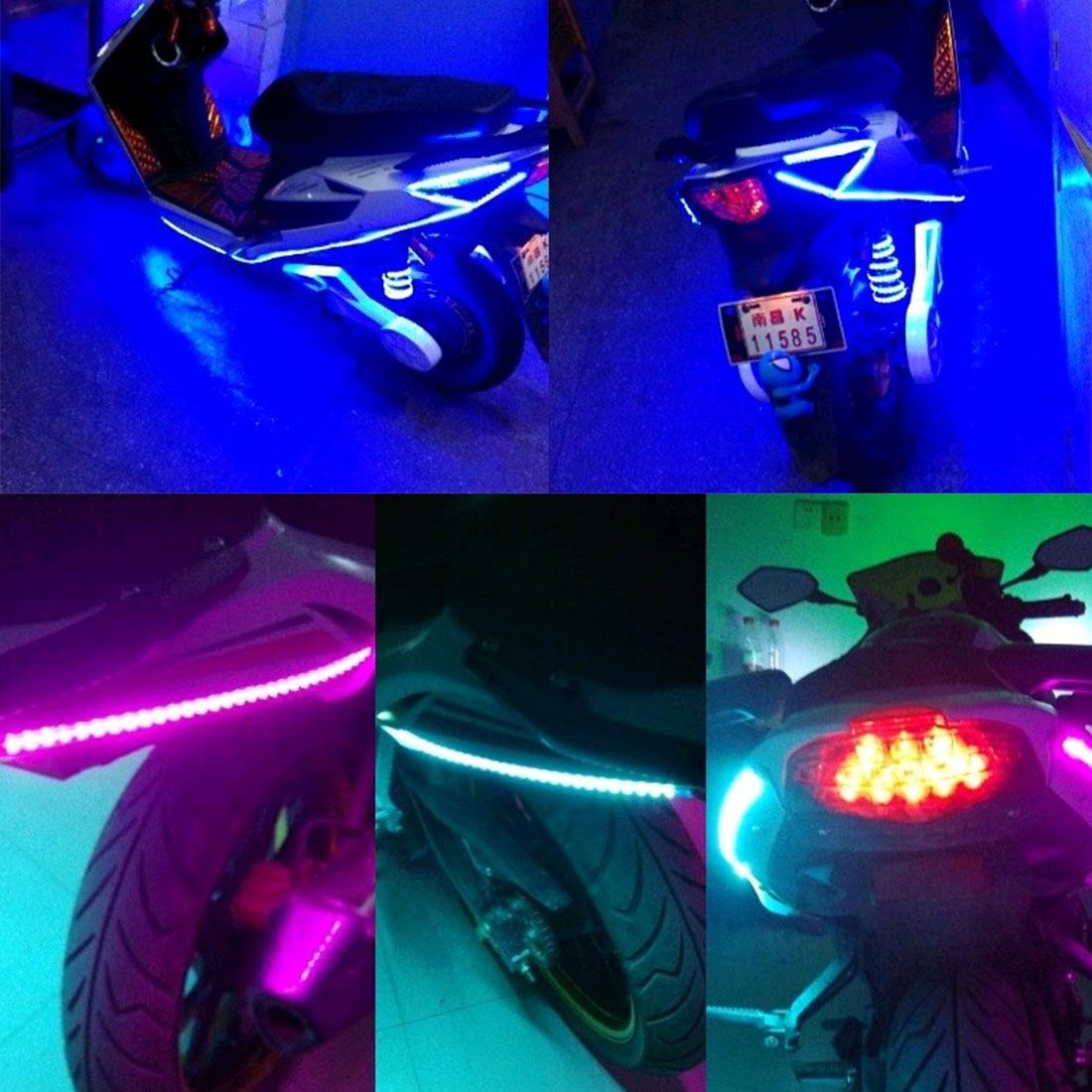5 PCS Waterproof Flexible Car Strip Light For Car Decoration