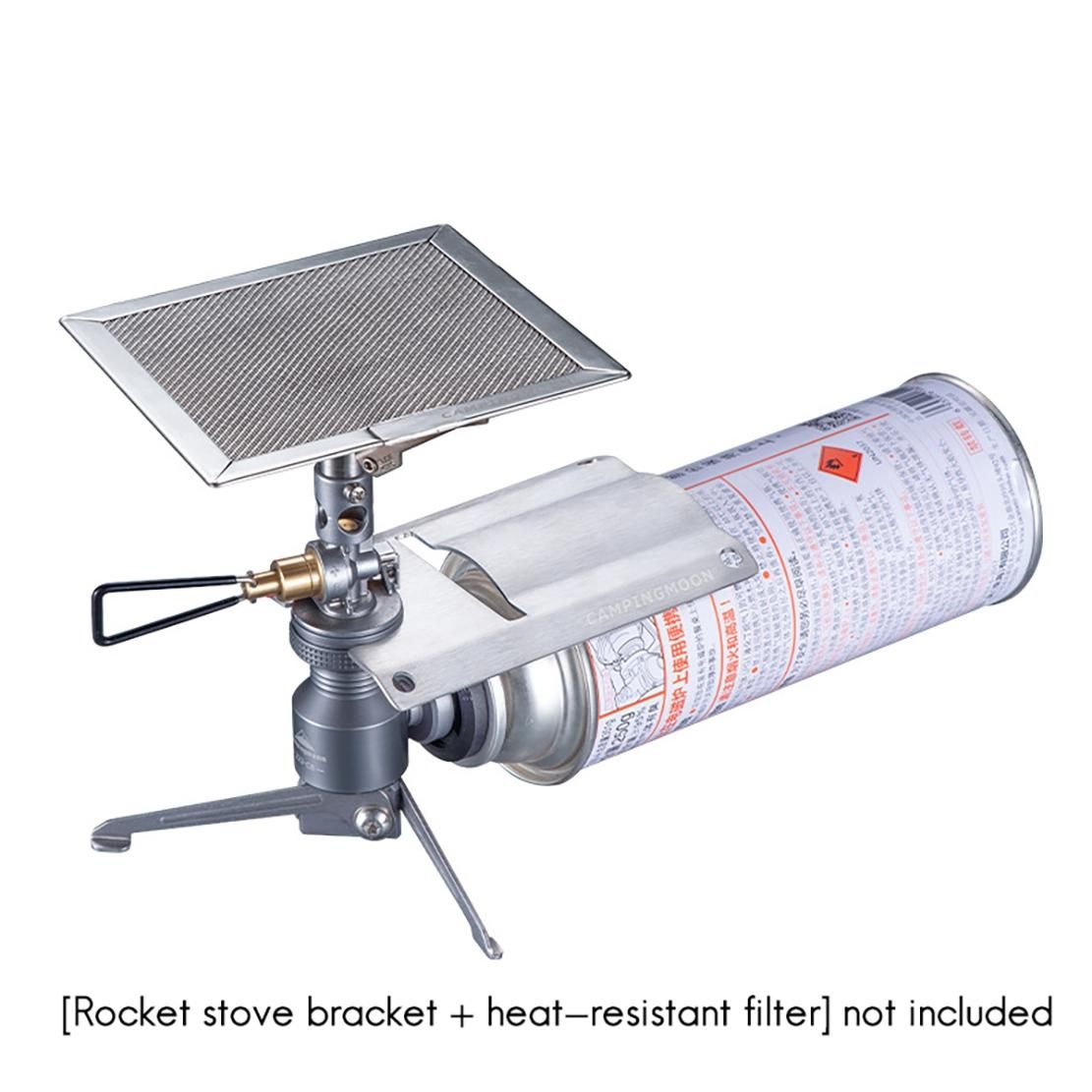 CAMPINGMOON Outdoor Camping Gas Stove Burner Heat Shield Stainless Steel Thermal Baffle Board Rocket Bracket Shield