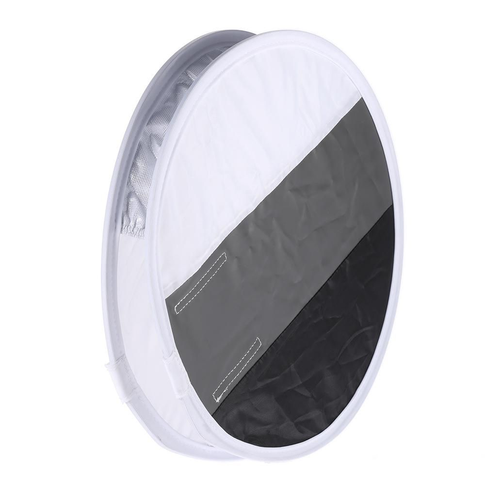 Multifunctional 12in/31cm Mini Portable Round On-camera Flash Speedlite Diffuser Softbox with White/Grey/Black Color for Canon Nikon Sigma Yongnuo Godox Andoer Neewer Vivitar Speedlight
