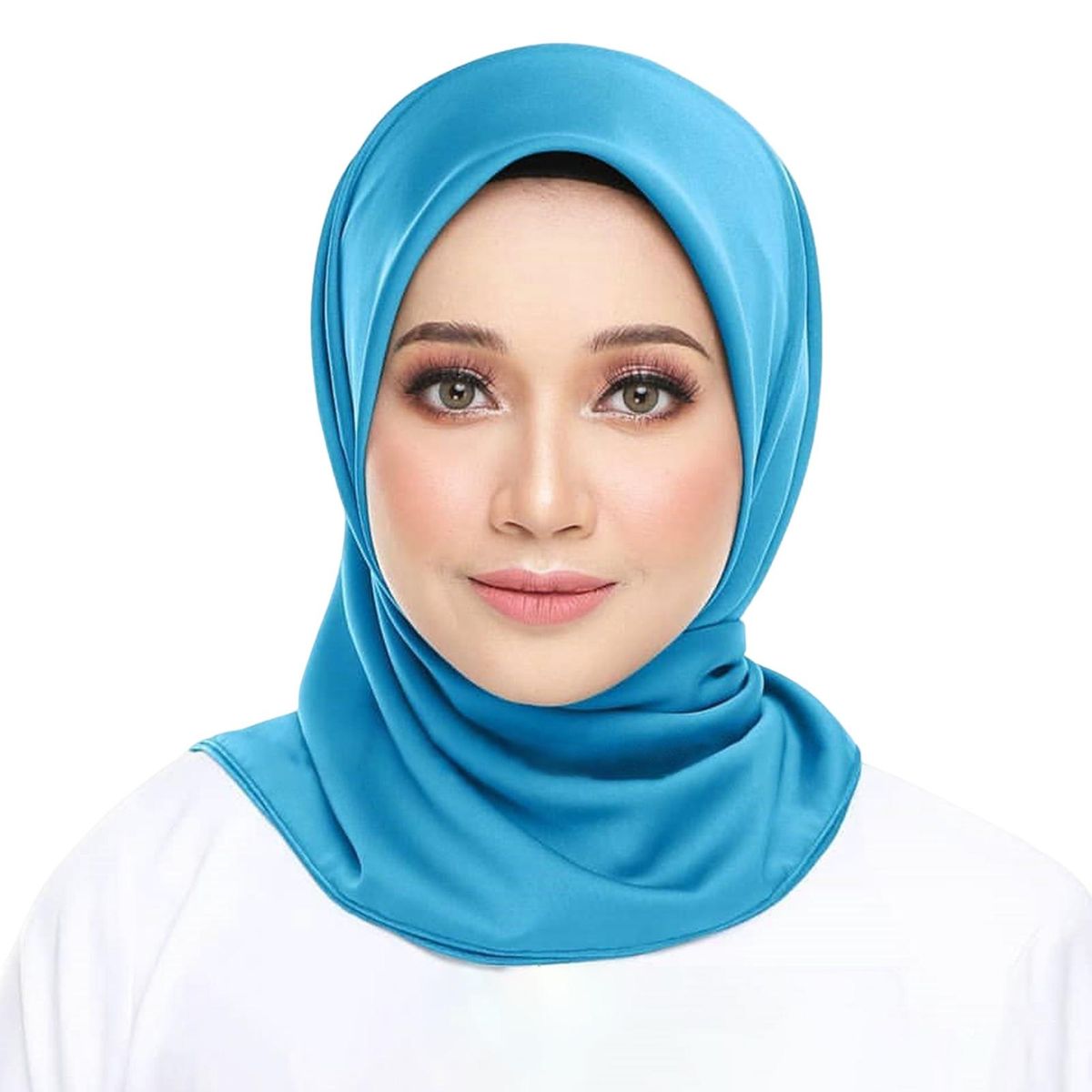 Women Head Wrap Vivid Color Wear Resistant-Light Blue
