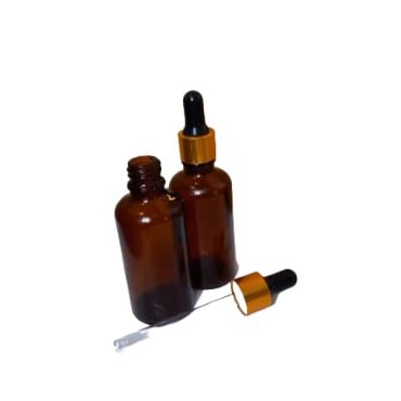Empty Essential Oil & Serum Glass Bottle With Black-tipped Dropper - 30ml - 12pieces