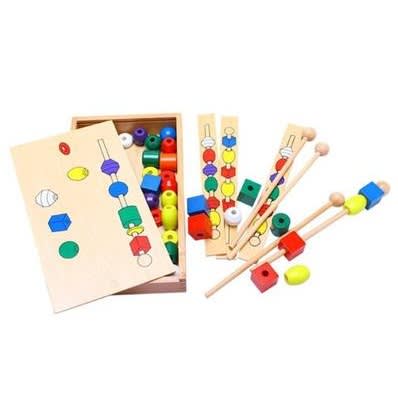 Montessori Wooden Beads Sequence Box