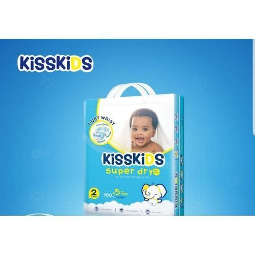Kisskids Super Dry Baby Diaper - Size 2 - 3-6kg - 105 Pcs
